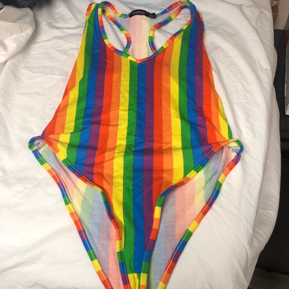 Boohoo Rainbow Bodysuit
